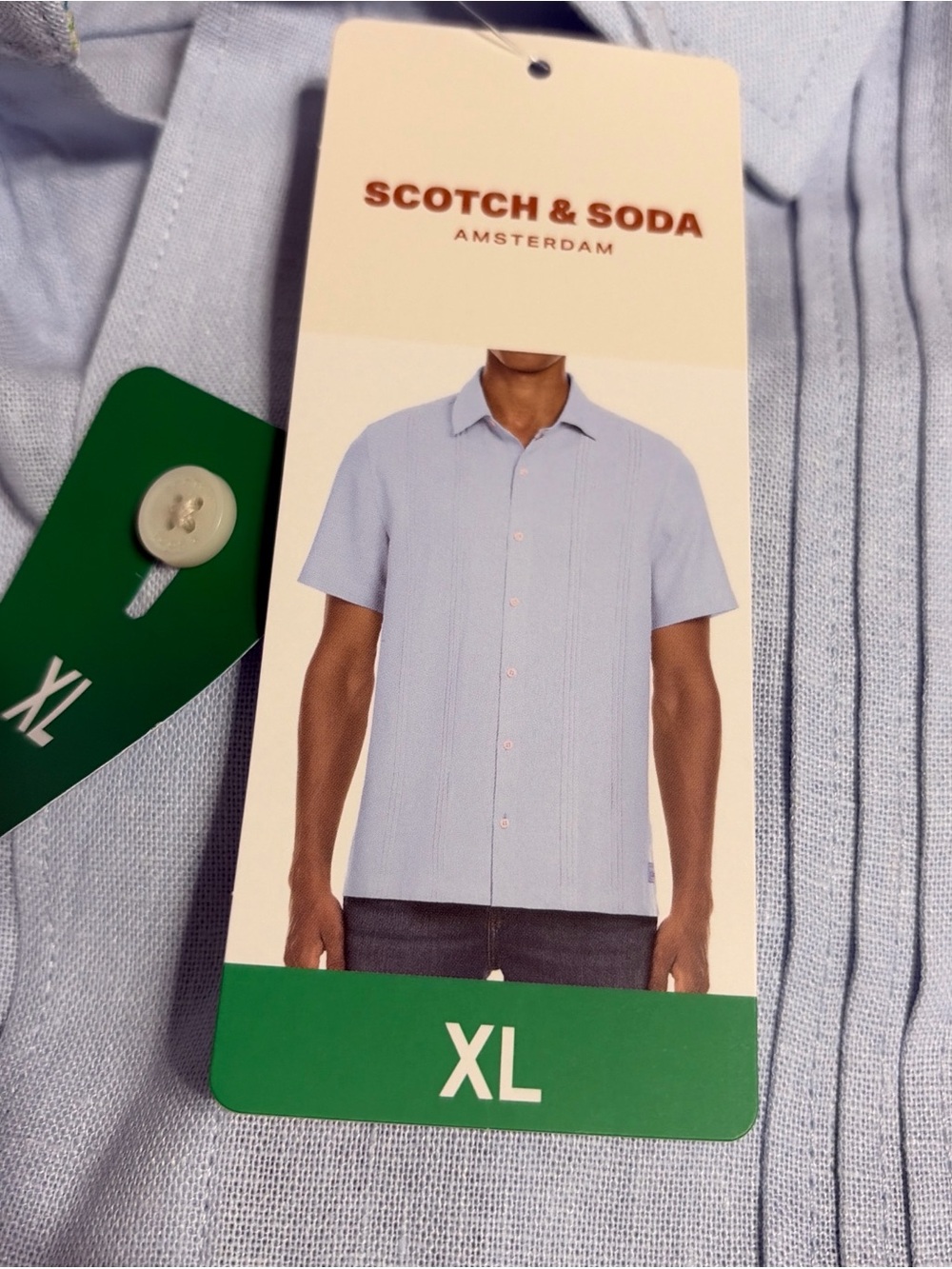 Scotch & Soda Light Blue Men's Button-Down Shirt - Picture 3 of 4